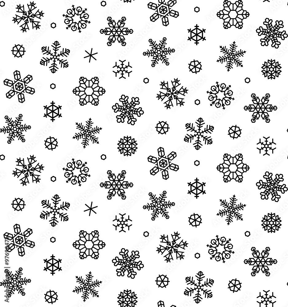 isolated vector snowflakes - stock vector