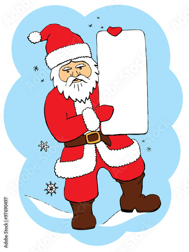 Vetor Santa Clause with white banner