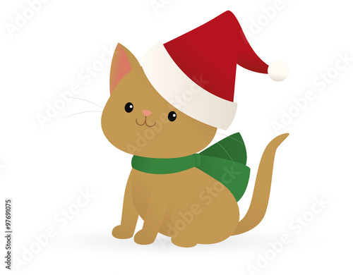 Christmas kitten
