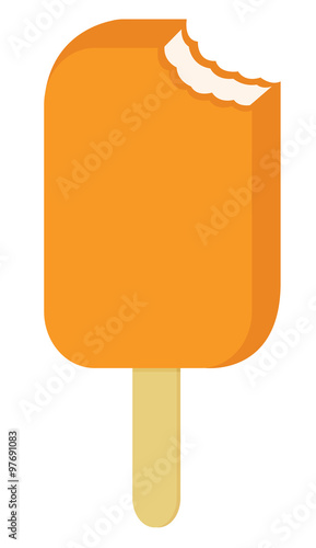 Orange and vanilla popsicle