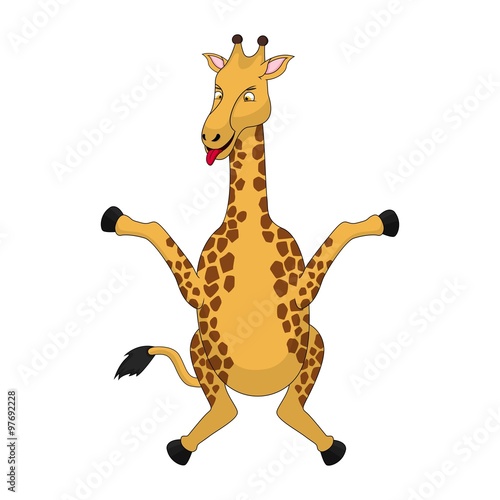 Giraffe Cartoon Vector