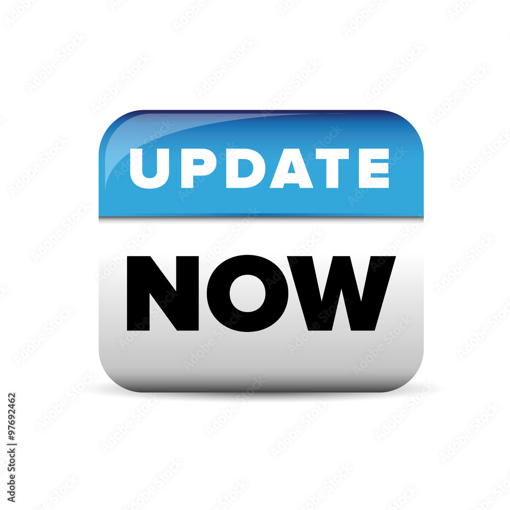 Update now button blue vector Update now button blue vector