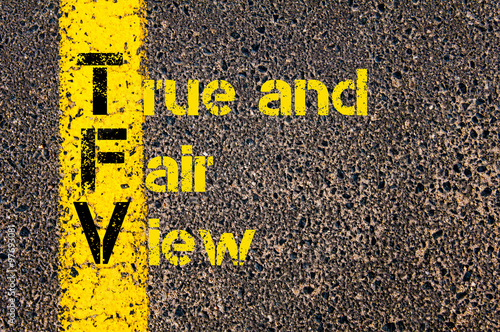 Accounting Business Acronym TFV True and Fair View photo