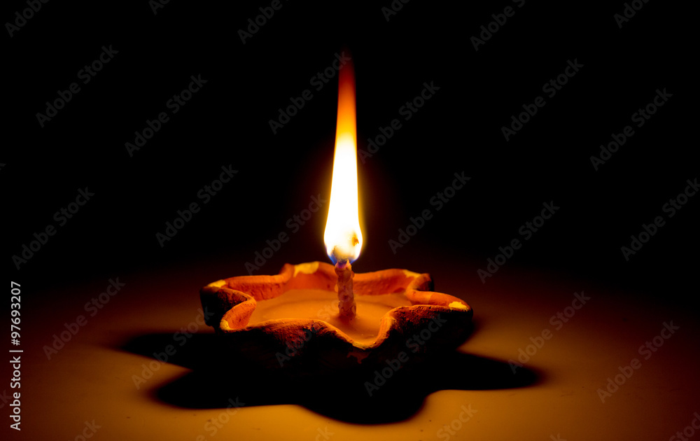 Fototapeta premium Still life candle light in dark 