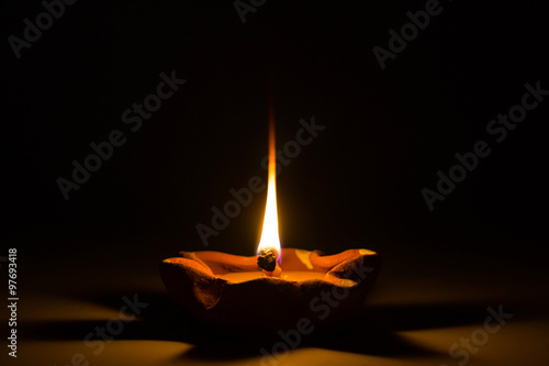 Still life candle light in dark 