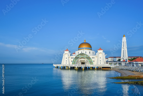 Wallpaper Mural Morning scene with blue sky of floating mosque Torontodigital.ca