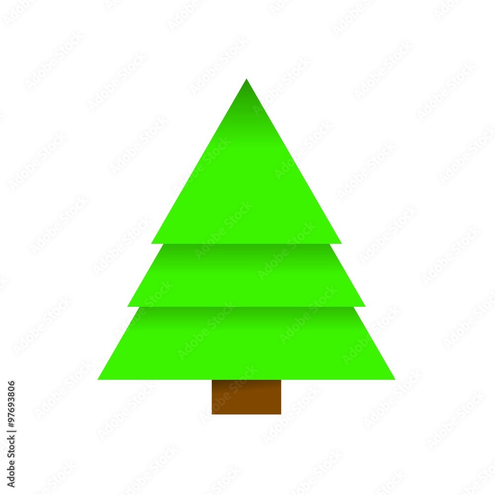Christmas tree origami vector illustration Christmas tree origami vector illustration