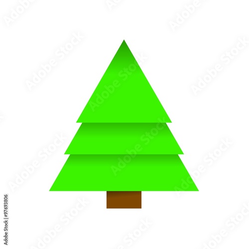 Christmas tree origami vector illustration