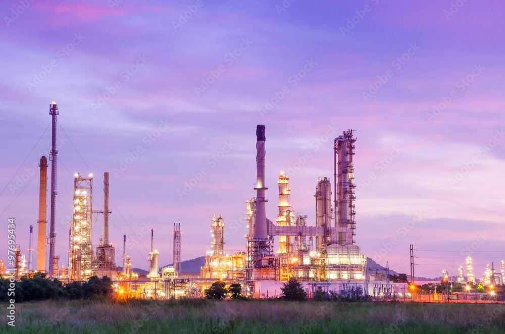 Oil refinery at sunrise. Oil refinery at sunrise.