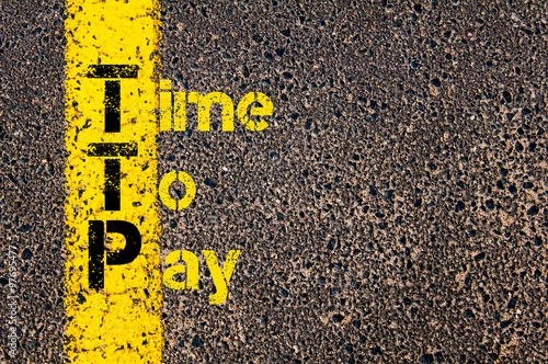 Obraz na płótnie Accounting Business Acronym TTP Time To Pay w salonie