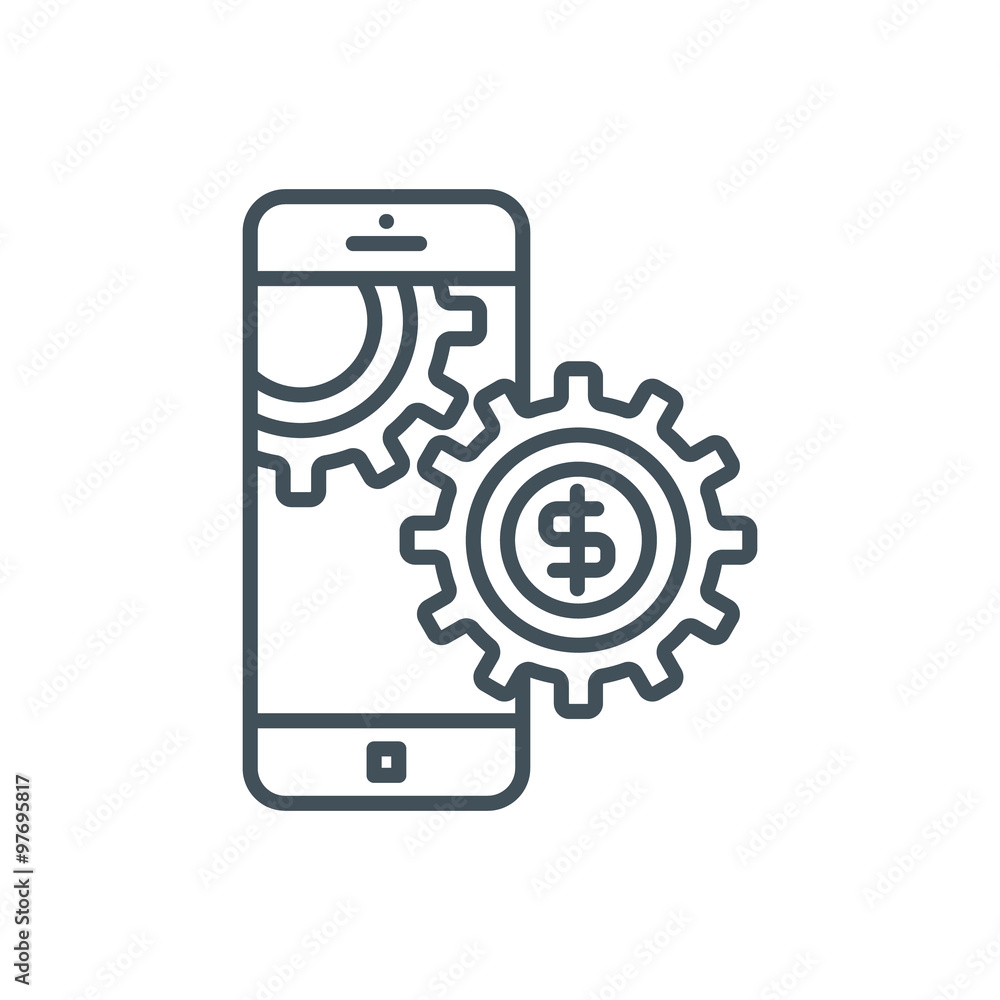 Mobile business icon Mobile business icon