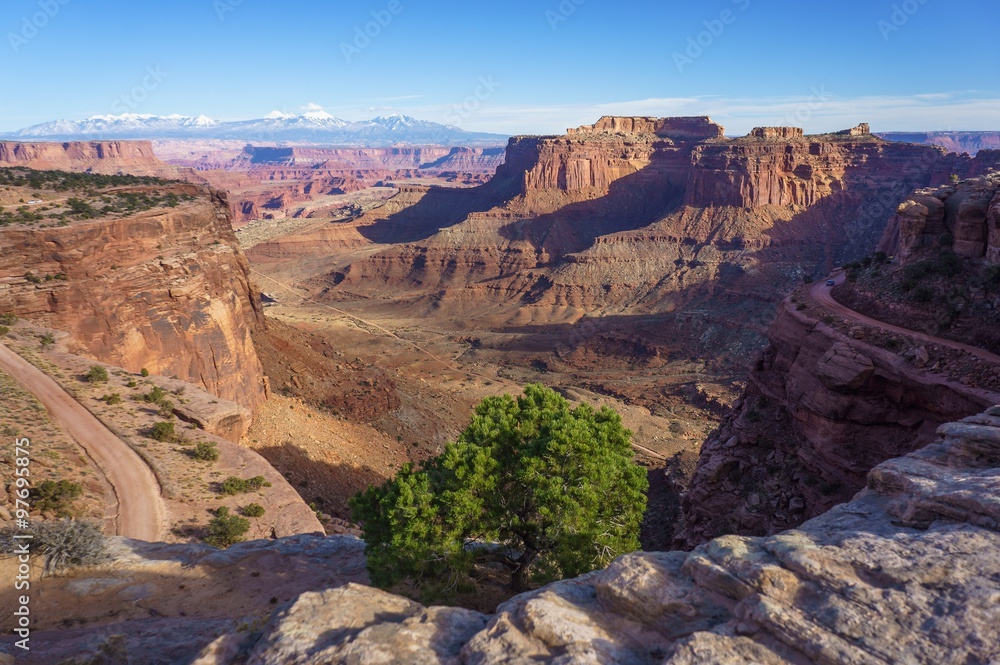 View of the canyon in Canyon-lands National Park. Utah. USA View of the canyon in Canyon-lands National Park. Utah. USA