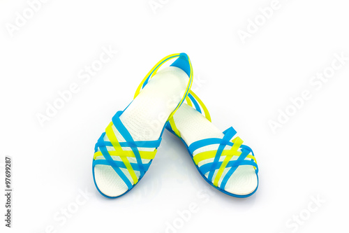Colorful of Sandals shoes / flip flops.