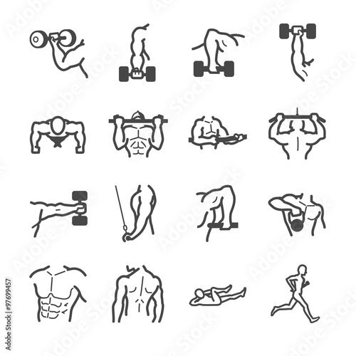 Fitness and workouts icon