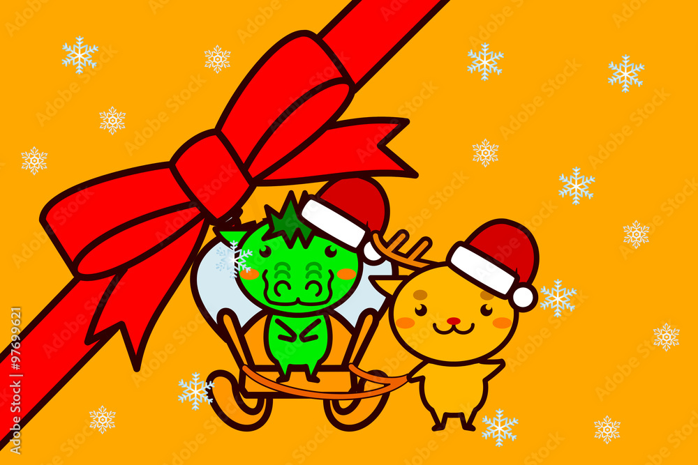 クリスマスフレームの動物シリーズ