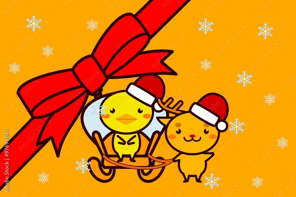 クリスマスフレームの動物シリーズ クリスマスフレームの動物シリーズ