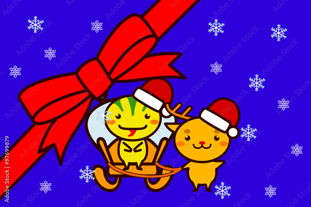 クリスマスフレームの動物シリーズ クリスマスフレームの動物シリーズ