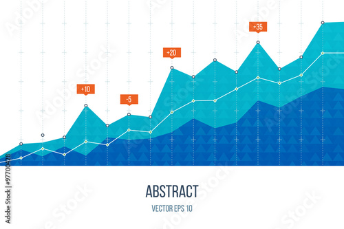 Business diagram graph chart. 