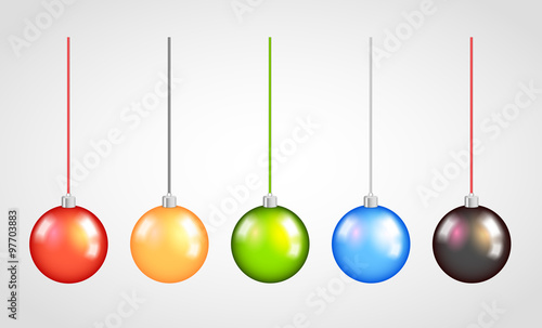 Colorful christmas balls 