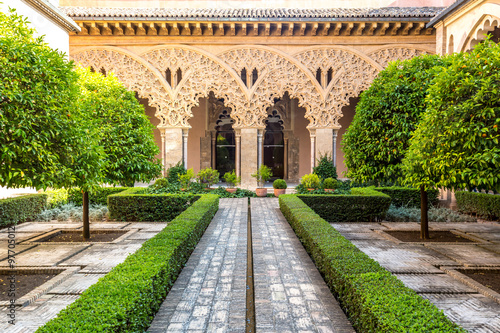 moorish garden Zaragoza Spain photo