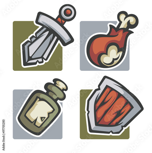 game design elements and objects..