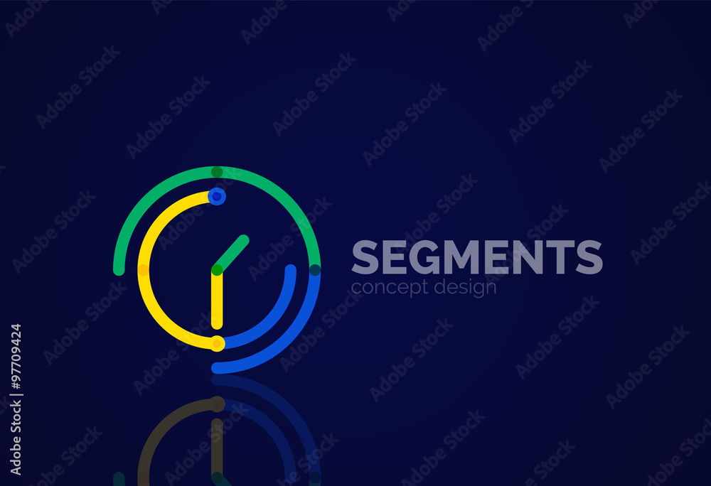 Vector outline minimal abstract geometric logo Vector outline minimal abstract geometric logo