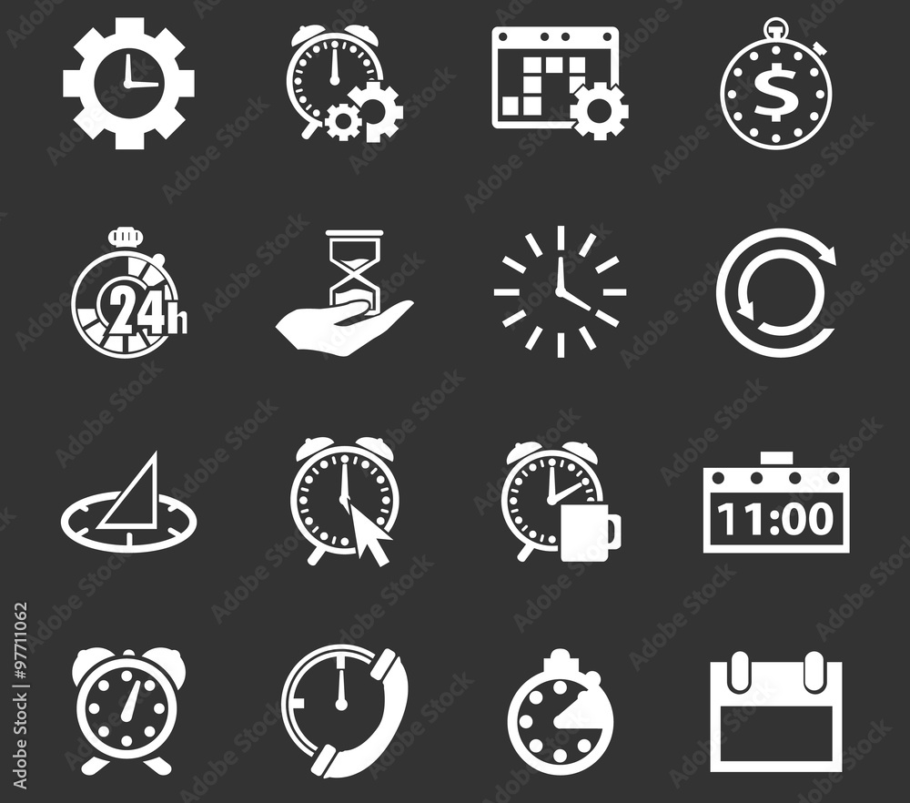 Time icons set Time icons set