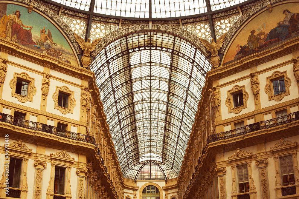 Italian architecture concept. Heart of italian fashion industry. Italian architecture concept. Heart of italian fashion industry.