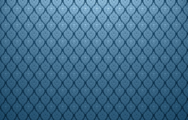 Background of Thai style fabric pattern with blue
