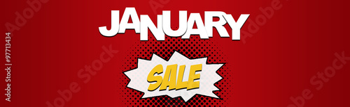 January Sale Christmas sale web banner