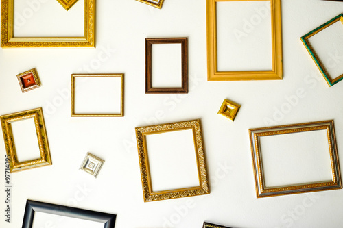 picture frame on white wall