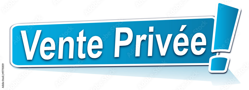 vente privée sur étiquette bleue