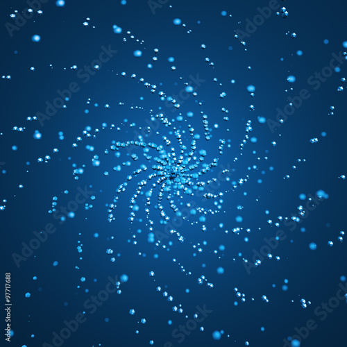 Abstract 3D Rendering of Chaotic Particles.