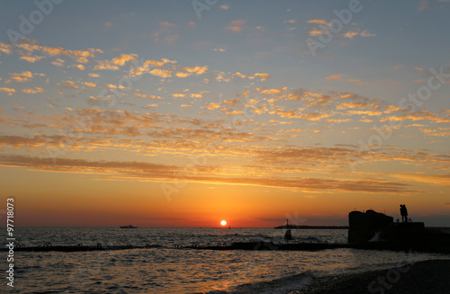 Fototapeta Naklejka Na Ścianę i Meble -  Beautiful sea sunset