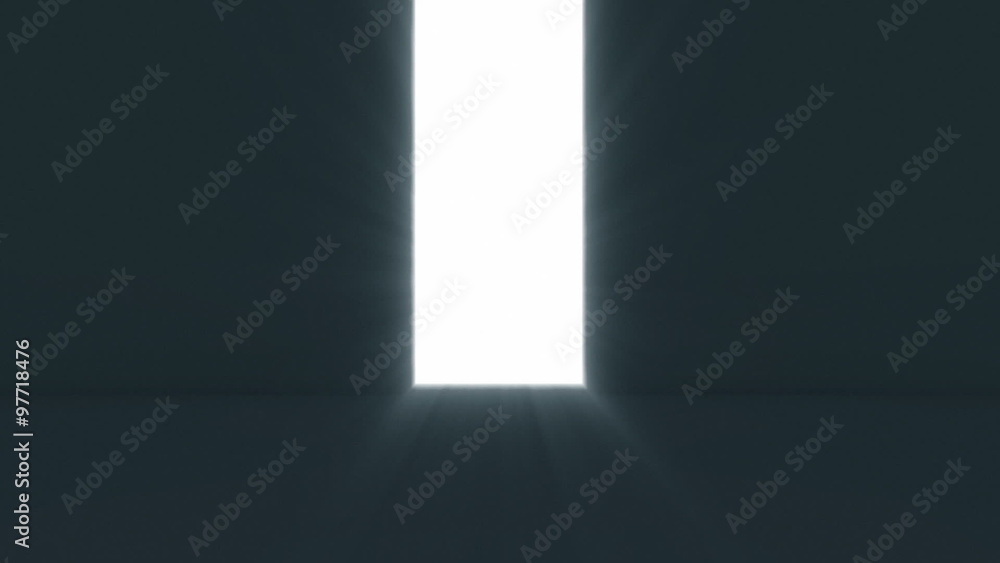 Door or gate opening to a bright ray light. Door or gate opening to a bright ray light.