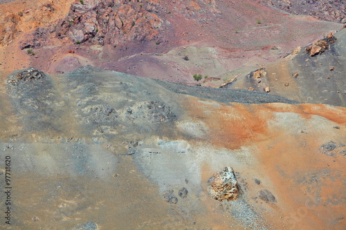 Himalayan mountains background - arid multi-colored mountains 