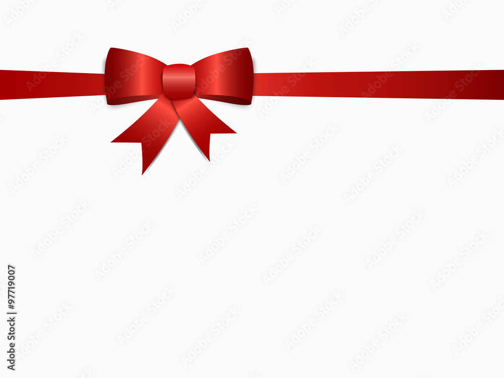 Red bow isolated on white background Red bow isolated on white background