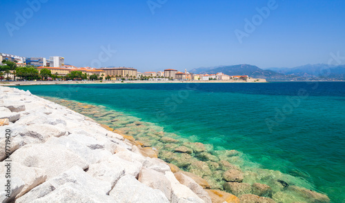 Landscape of Ajaccio, Corsica island, France
