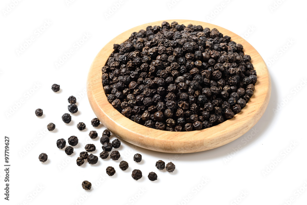 black pepper in wooden plate, (large depth of field, taken with tilt shift lens) black pepper in wooden plate, (large depth of field, taken with tilt shift lens)