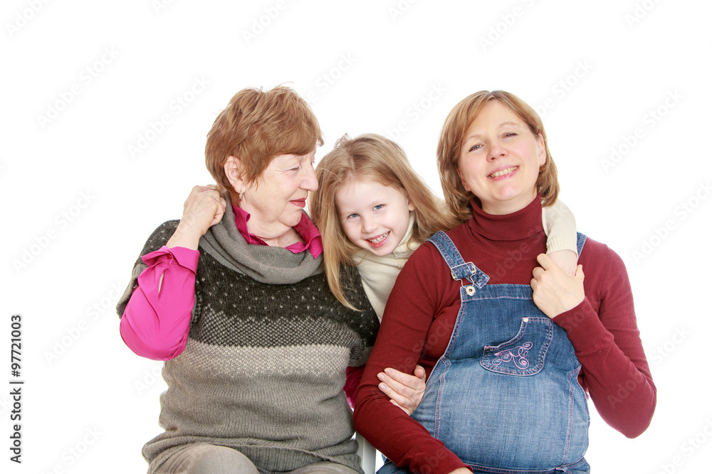 mother grandmother and granddaughter