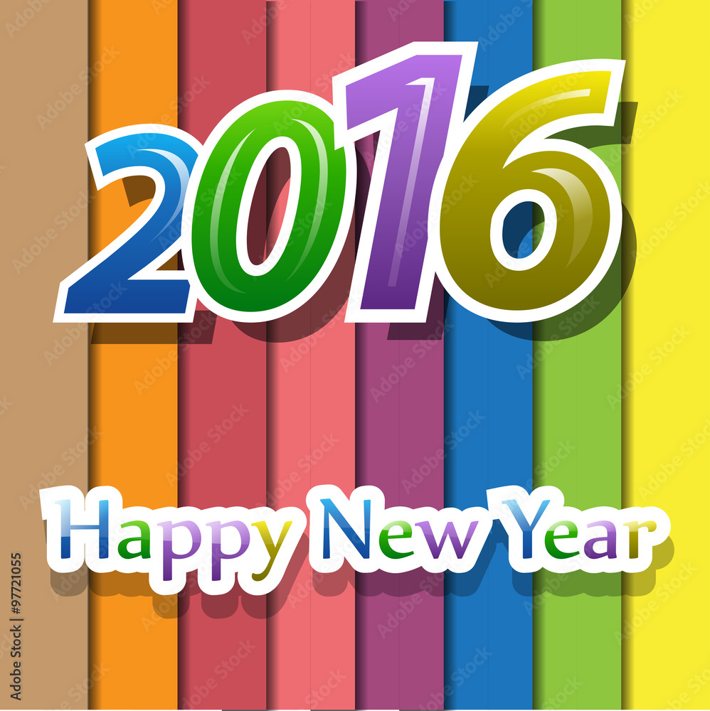Happy New Year 2016 Wallpaper Design