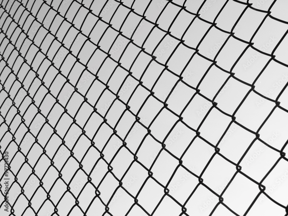background of iron chain net fence in black and white background of iron chain net fence in black and white