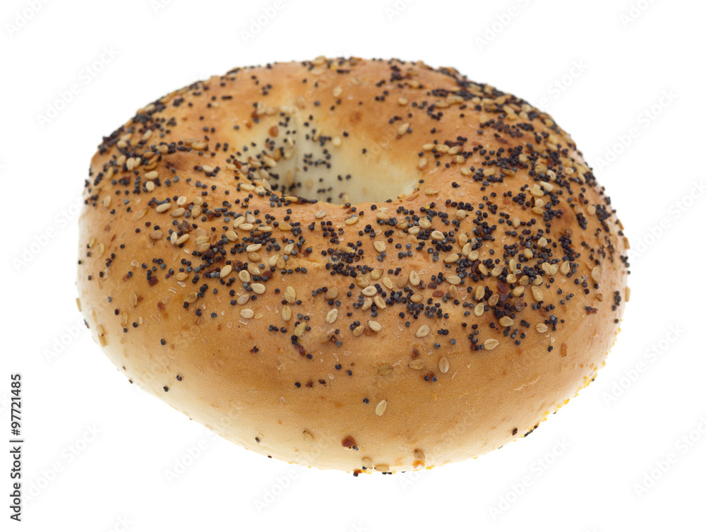 Every seasoning bagel on a white background Every seasoning bagel on a white background