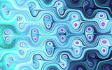 abstract fractal background, vivid cyan swirls with violet cores