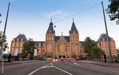 Front view on the state museum in Amsterdam, the Netherlands