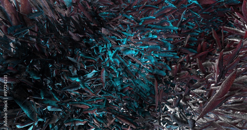 Adstract 3d geometric leafs and shapes in motion. Loop - 4K Adstract 3d geometric leafs and shapes in motion. Loop - 4K