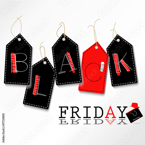 Black friday circle logo label