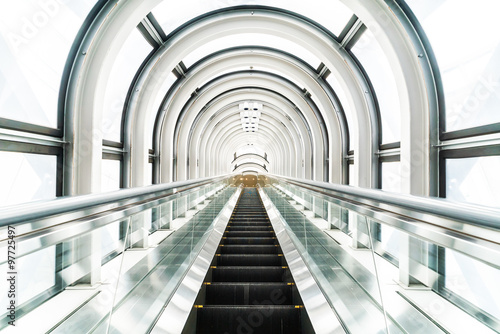 Escalator at The Floating Garden Observatory building