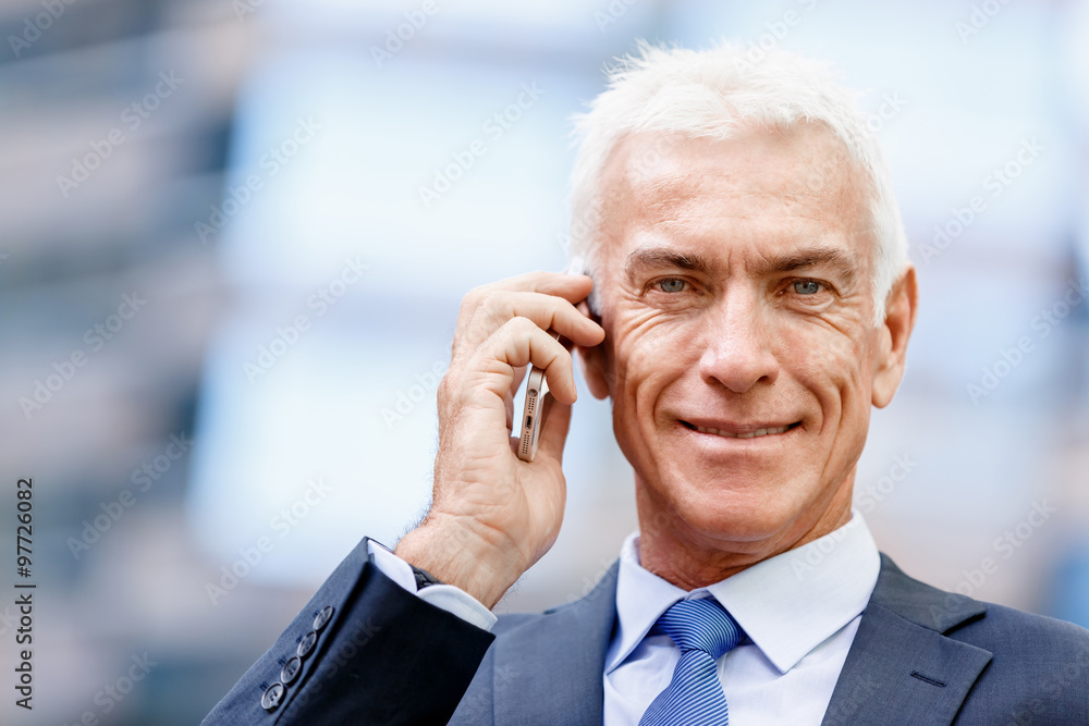 Portrait of confident businessman outdoors Portrait of confident businessman outdoors