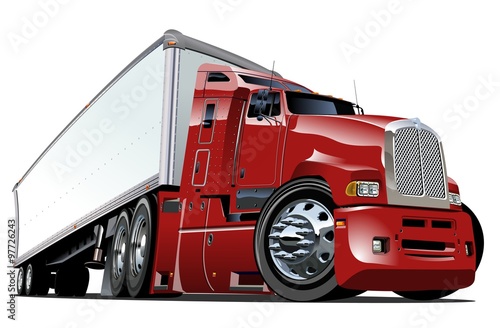 Cartoon semi truck